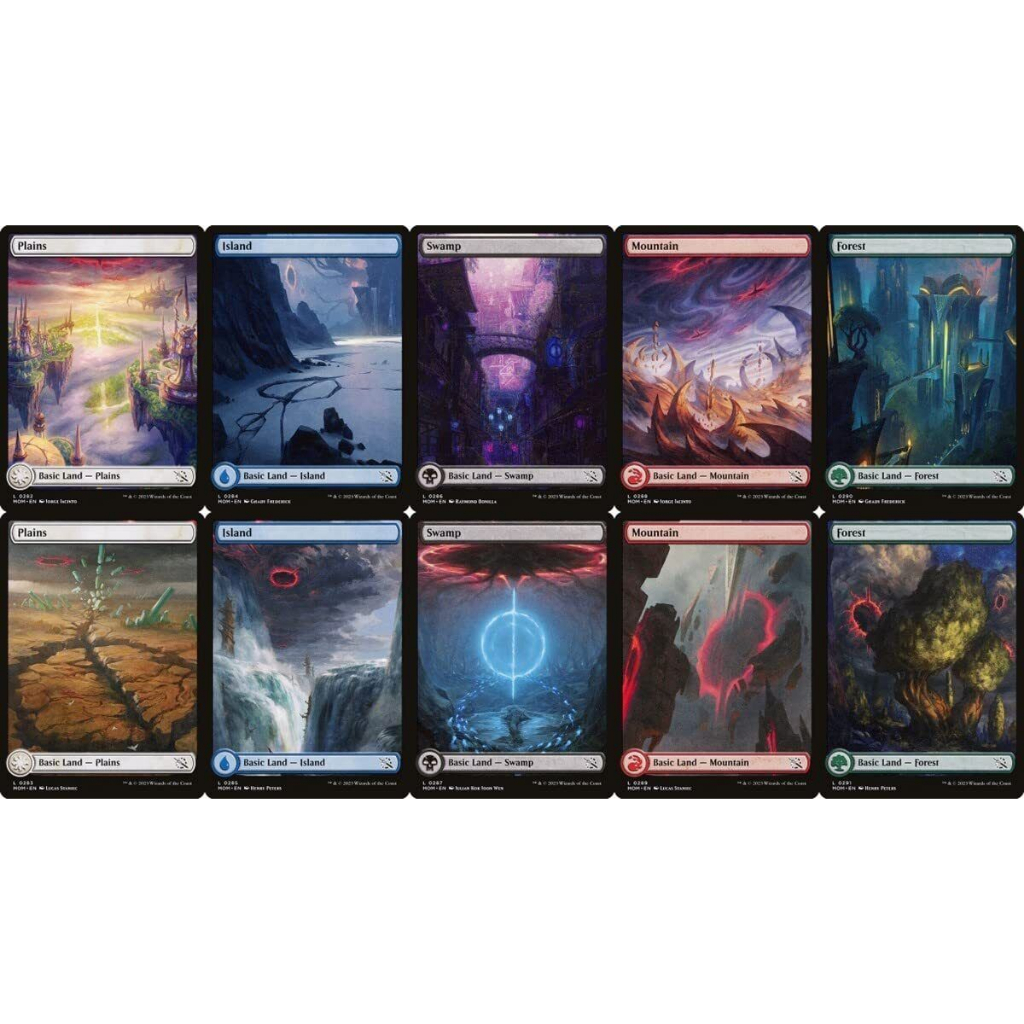 FULL ART BASIC LANDS March of the Machine MOM MTG Magic the Gathering ...