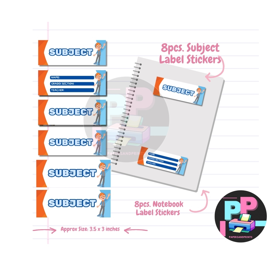 PERSONALIZED SUBJECT LABELS AND NAME 80+ DESIGNS AVAILABLE | Shopee ...