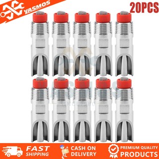 20pcs Stainless Steel Thread Pig Drinker Red Cap Duckbilled Pig Swine ...