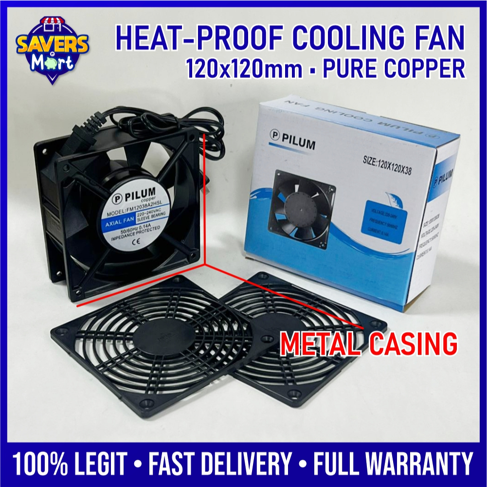 120x120mm Cooling Fan Ready to Use Metal Casing / Pure Copper Inside ...
