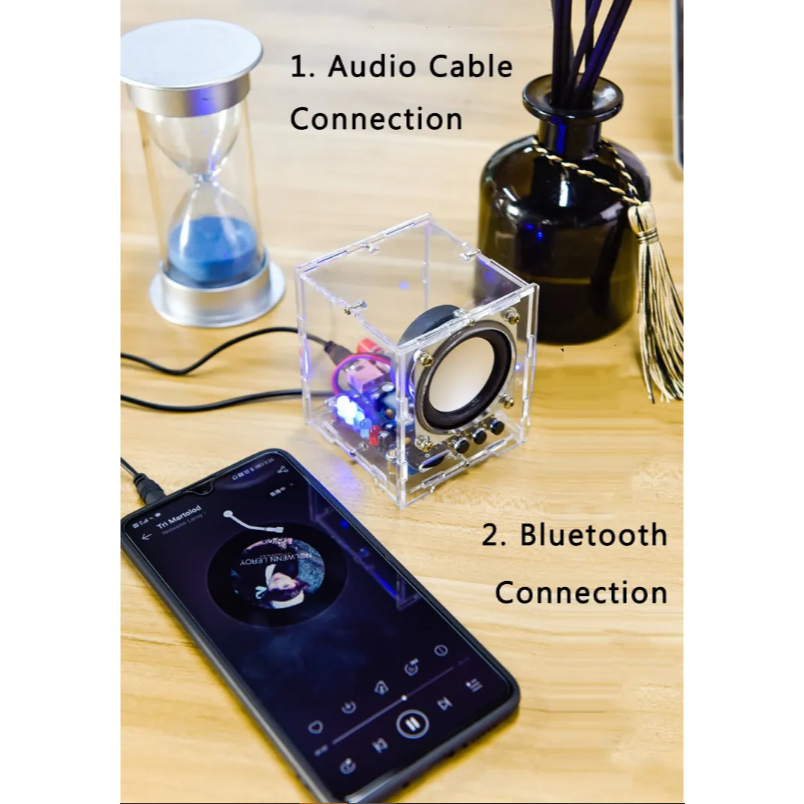 HU-009 Bluetooth Speaker DIY Kit 2 Inch 3W Mini Speaker Unit Electronic ...
