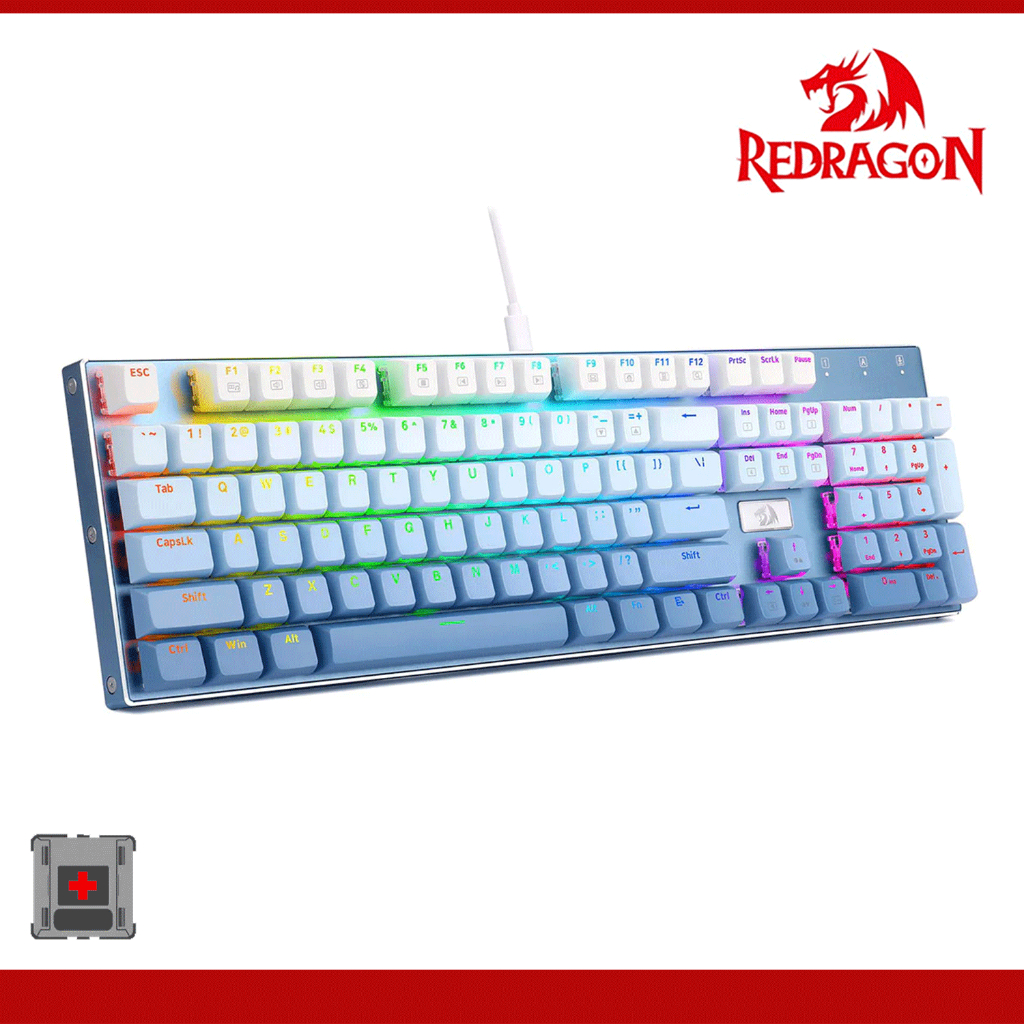 Redragon Devarjas Full-Size Hot Swappable RGB Mechanical Gaming ...