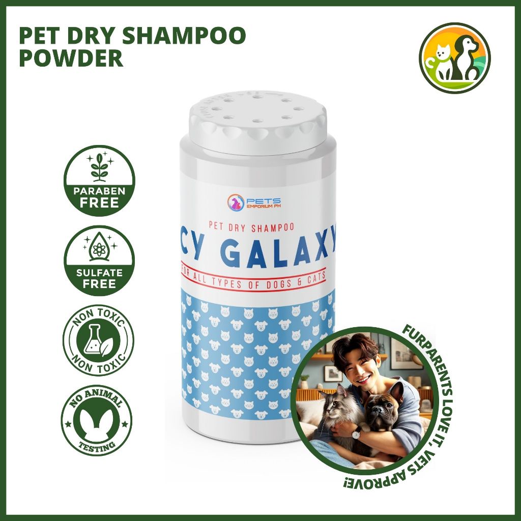 Pets at Play Icy Galaxy Dry Shampoo Powder - Anti-Tick &amp; Flea, Inspired ...