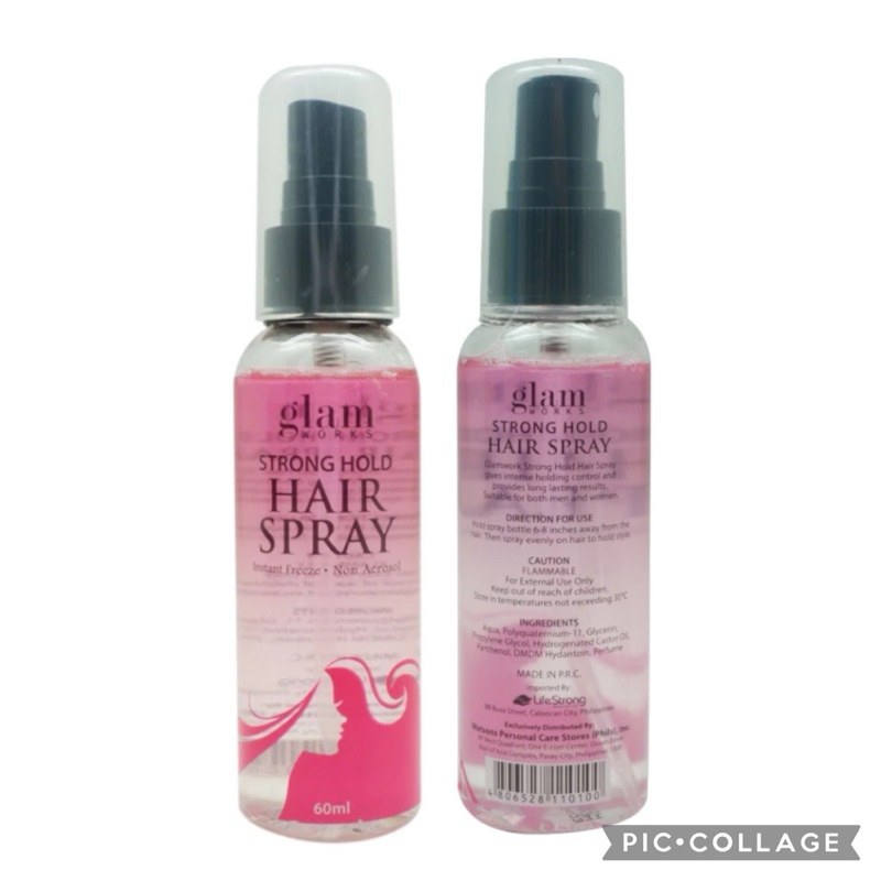 GLAMWORKS Hairspray Stong Hold 60ml | Shopee Philippines