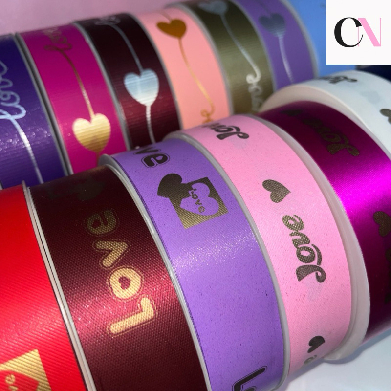Love Design Korean Ribbon for Bouquets 30mm*50yards | Shopee Philippines