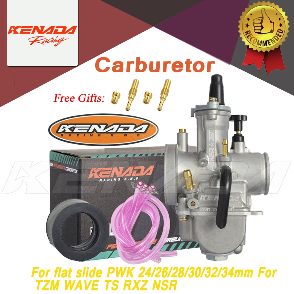 Kenada Racing Flat Slide Motorcycle Carburetor For TZM WAVE TS RXZ NSR ...