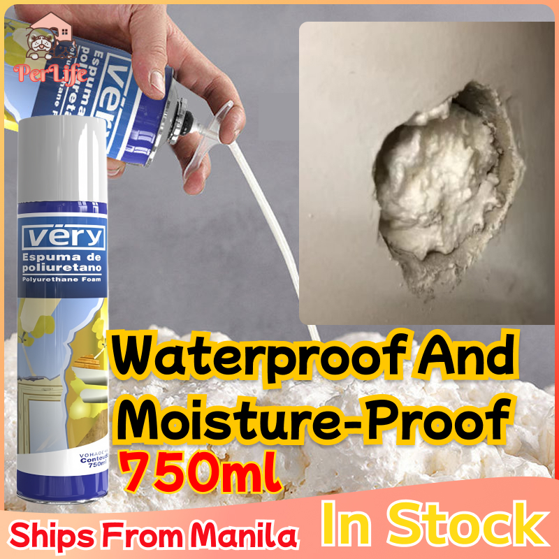 Polyurethane Foam PU Foam Spray 750ml Fills Gaps Around Pipes Vents ...