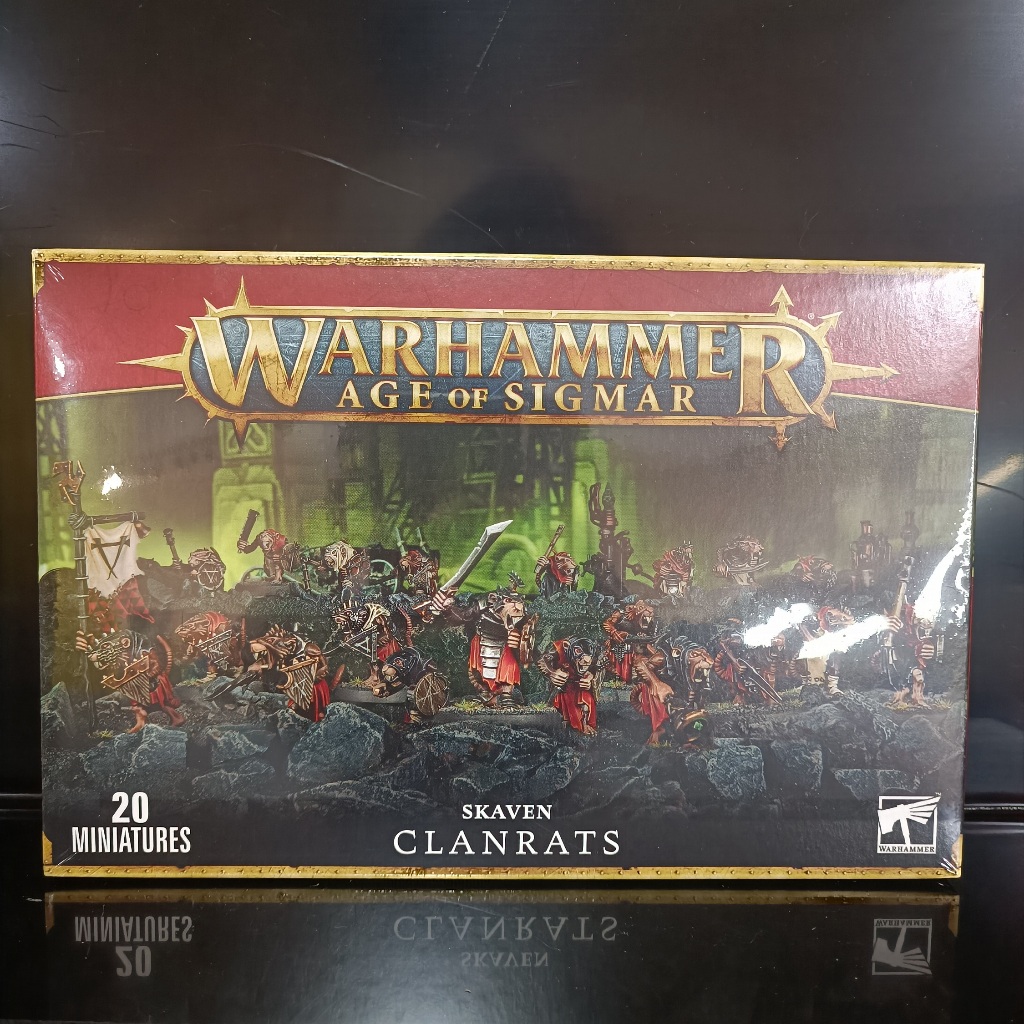 Warhammer Age Of Sigmar - Skaven Clanrats: Set Di 20 Miniature In Plastica Multiparte Per Gioco Da Tavolo