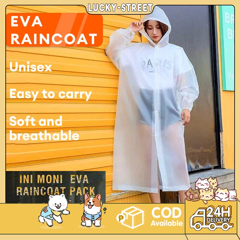 Long Material Plastic Raincoat Waterproof Translucent Rain Coat Adults ...
