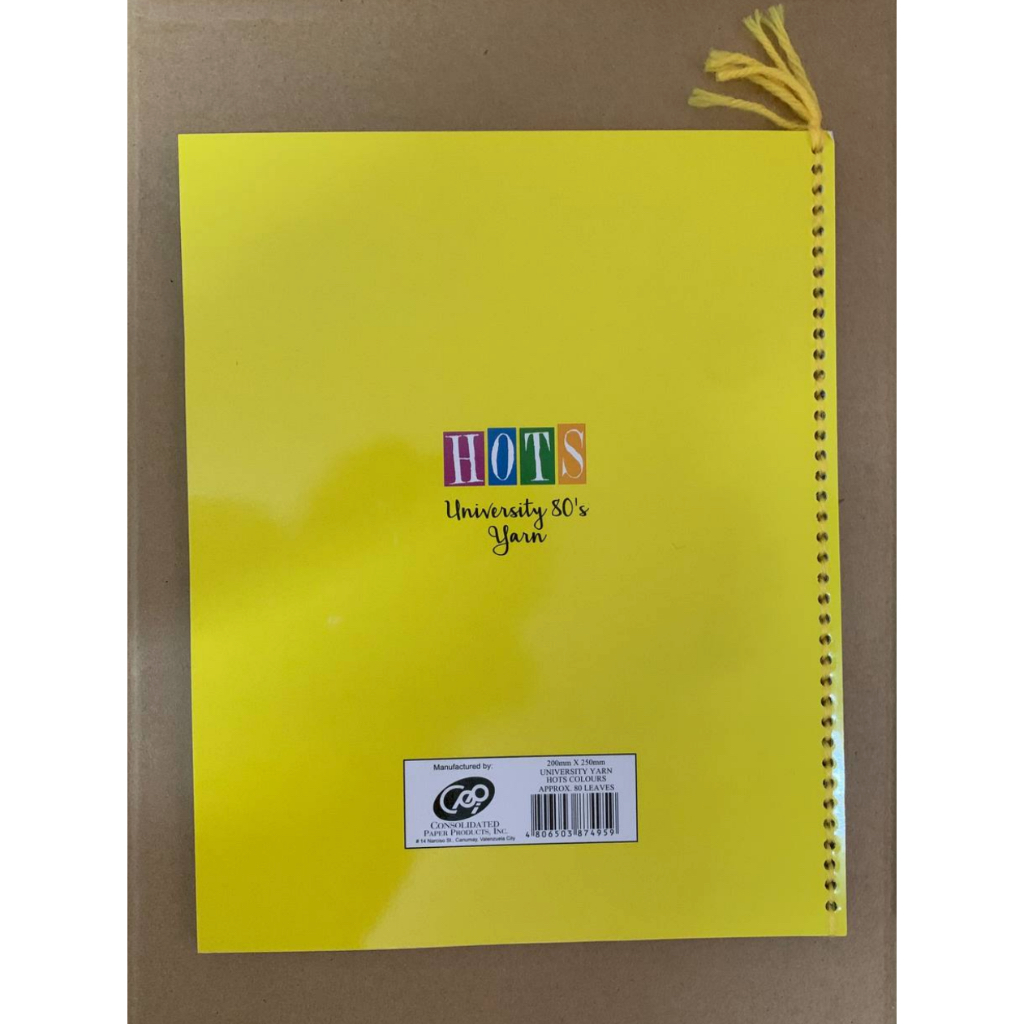 HOTS University yarn notebook 80lvs (big notebook) | Shopee Philippines