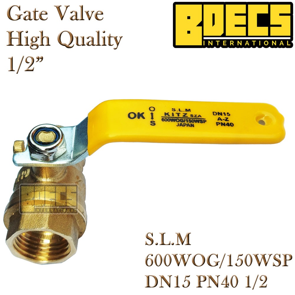 Brass Ball Valve Gate Valve Heavy Duty High Quality 1/2 inches (1pc) I ...