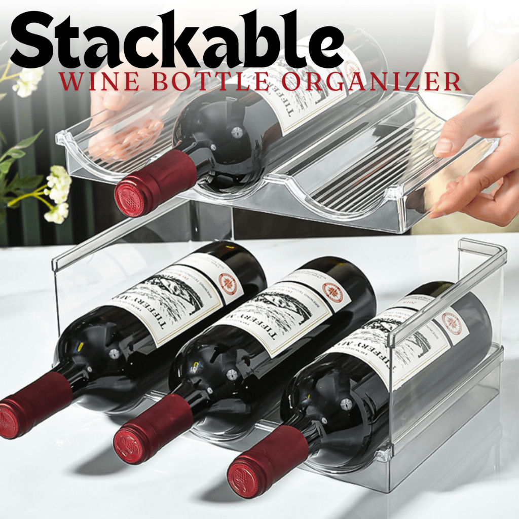 Stackable Transparent Wine Bottle Organizer Water Bottle Tumbler Holder ...
