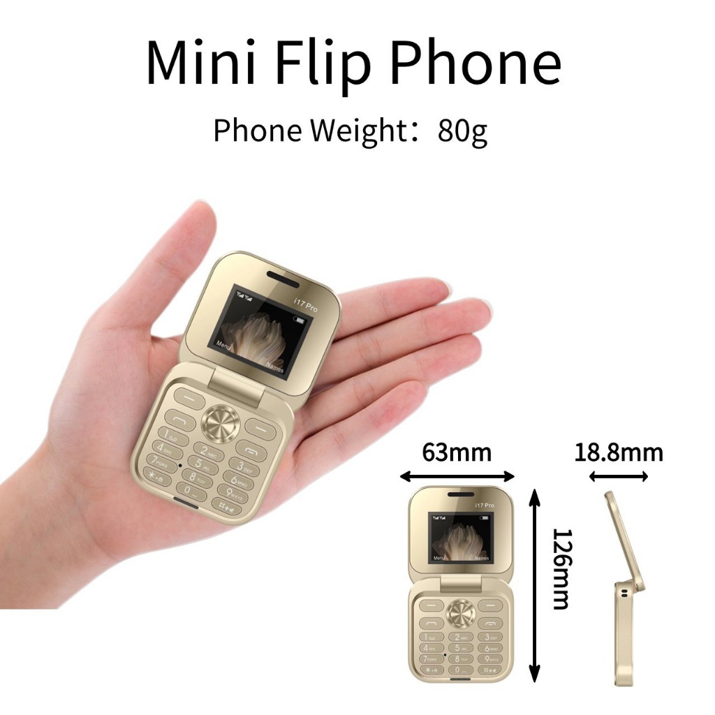 Brand New i17 mini Flip Phone Keypad Cellphone Keypad Phone Dual SIM ...
