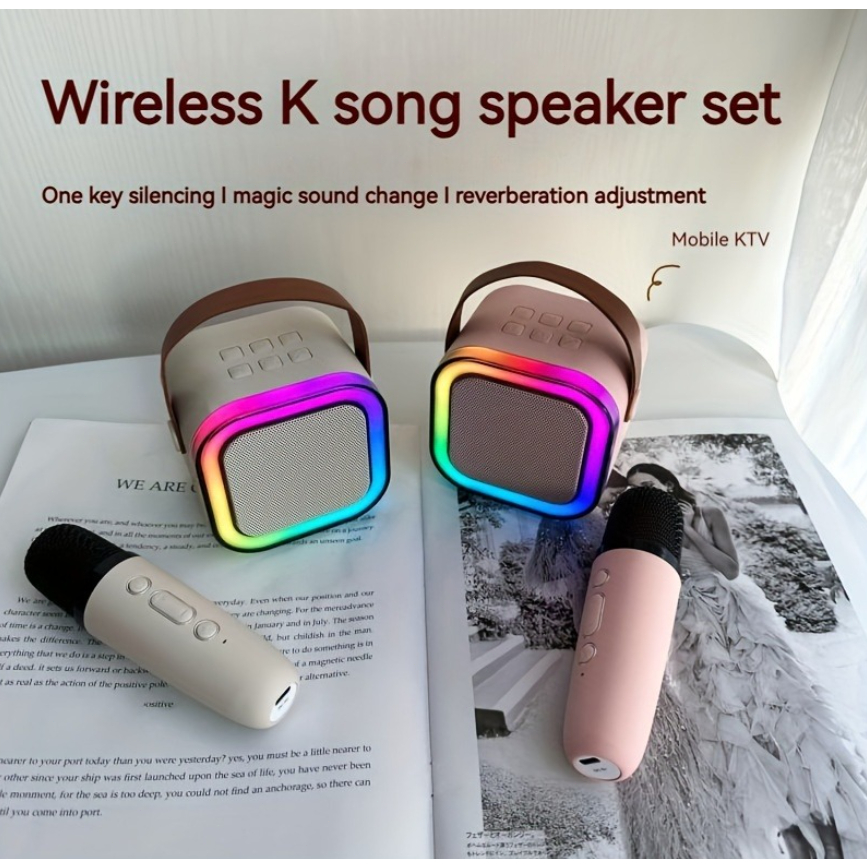 K12 Mini Karaoke Wireless Bluetooth Speaker With Bluetooth Microphone ...