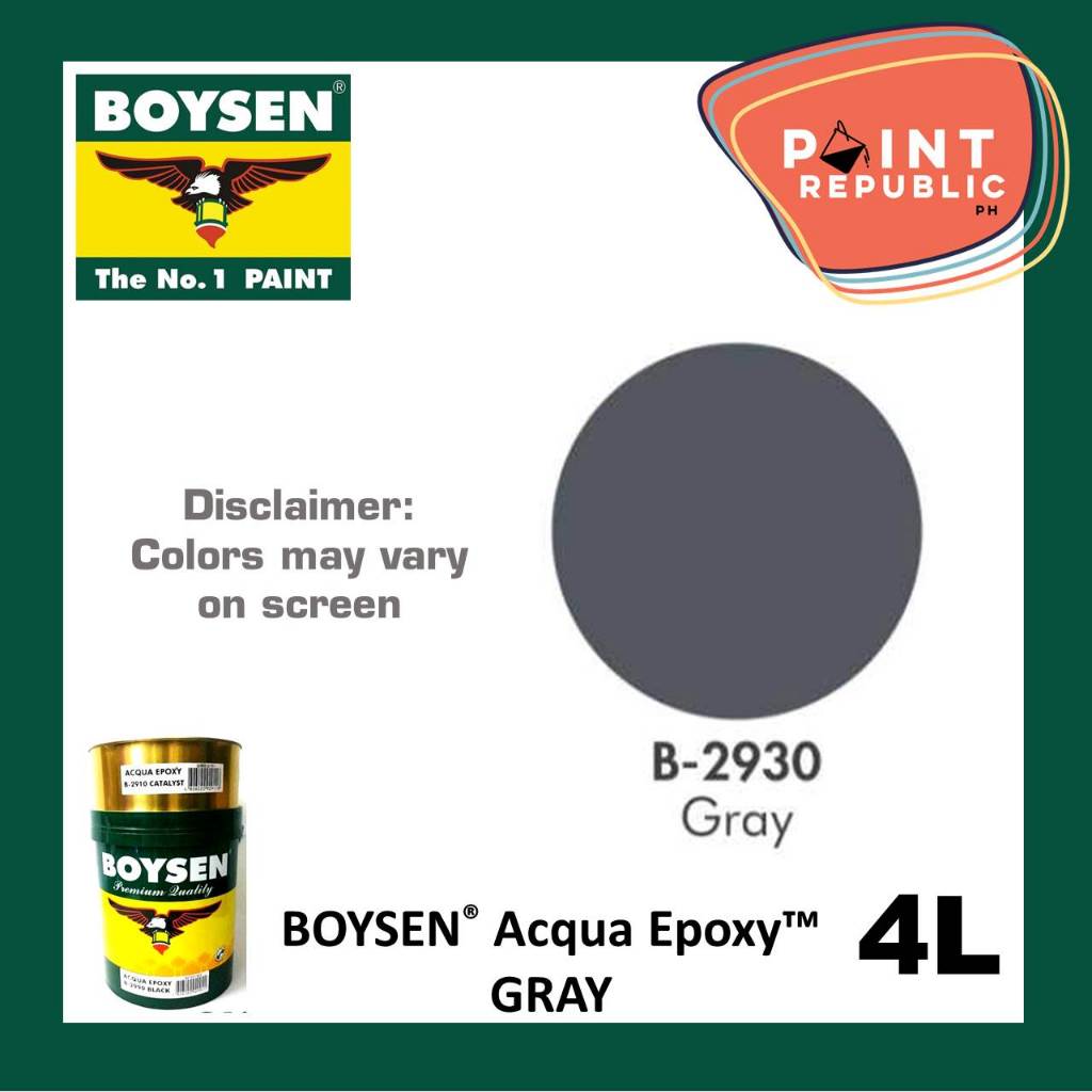 BOYSEN ACQUA EPOXY - Acrylic Water-Based Epoxy Paint - 4L(SET)/GAL ...