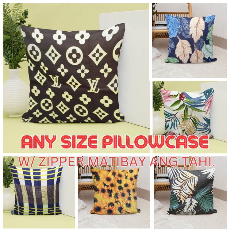 Any Size COTTON Square Throw Pillowcase Design Home Cushion Cover Soft Pillow Case Sofa Bed Magic Shopee Philippines