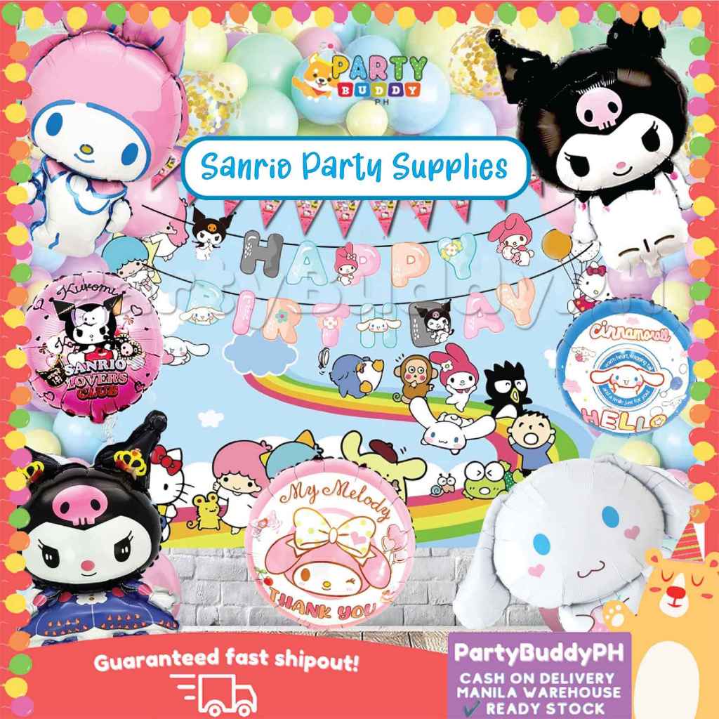 Sanrio Kuromi Cinnamoroll Melody Party Supplies PartyBuddyPH | Shopee ...