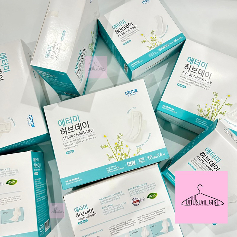 Atomy Napkin Herb Day (Korean Napkin) Herbal & Anti-bacterial Pads that ...