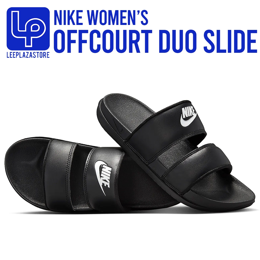Nike duo slides black sales