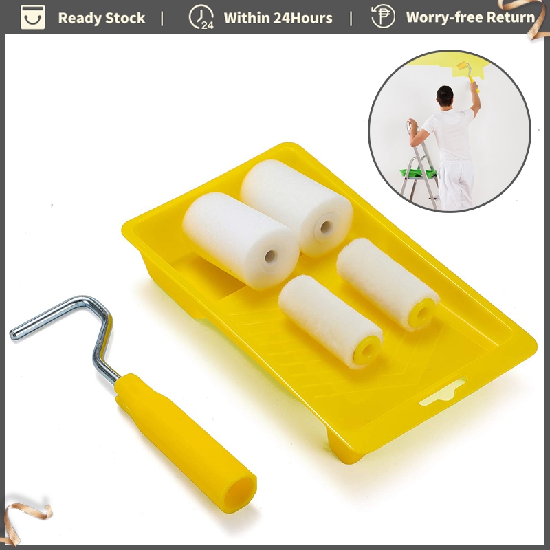 6 In 1 Mini Foam Paint Roller Set 2 Inch Paint Frame for Arts Wall DIY ...