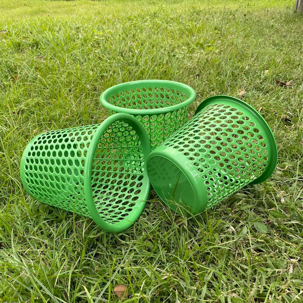 HALLOMALL 1/3pcs Small Round Plastic Garbage Bin Household Trash Can ...