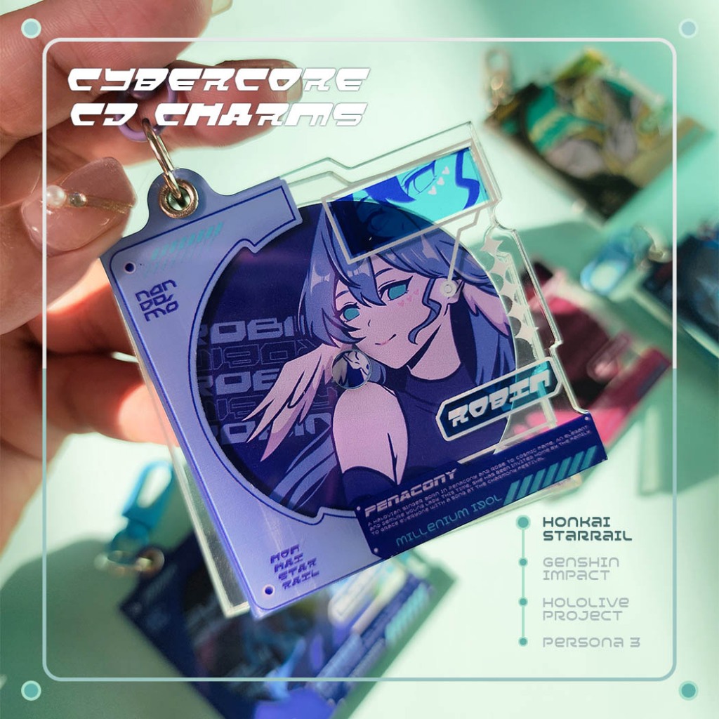 CD Charm Keychain - Honkai Star Rail Robin Cybercore Aesthetic | Shopee ...