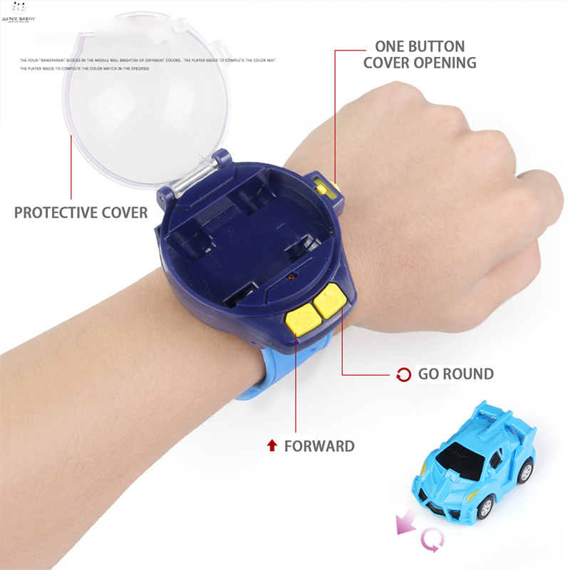 Car Watch Kids Mini RC Racing Car Remote Control Watches Toy USB Charge ...
