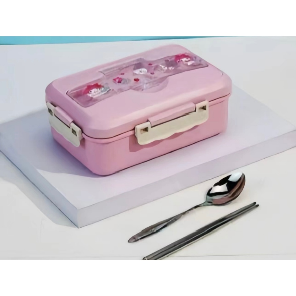 Rigid plastic 2-Layer Cartoon Character Insulated Lunch Box | Shopee ...