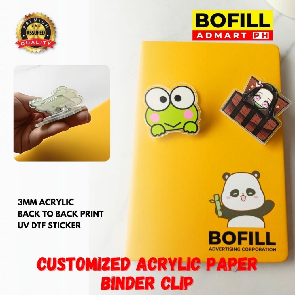 CUSTOMIZED ACRYLIC PAPER CLIP BINDER | Shopee Philippines