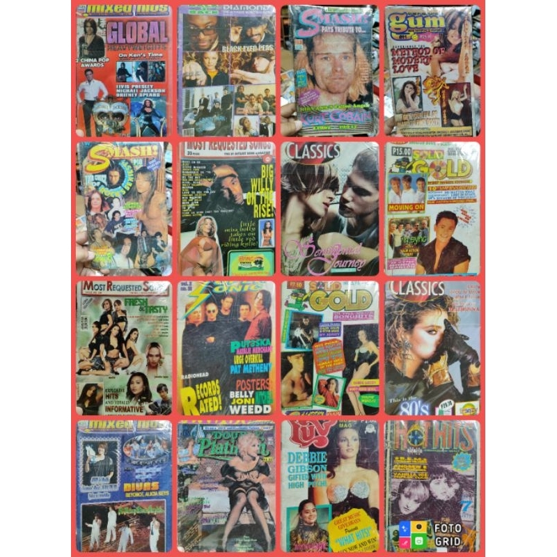 Random Preloved Vintage Local Pinoy Songhits Magazines {1990's Era} 8/9 ...
