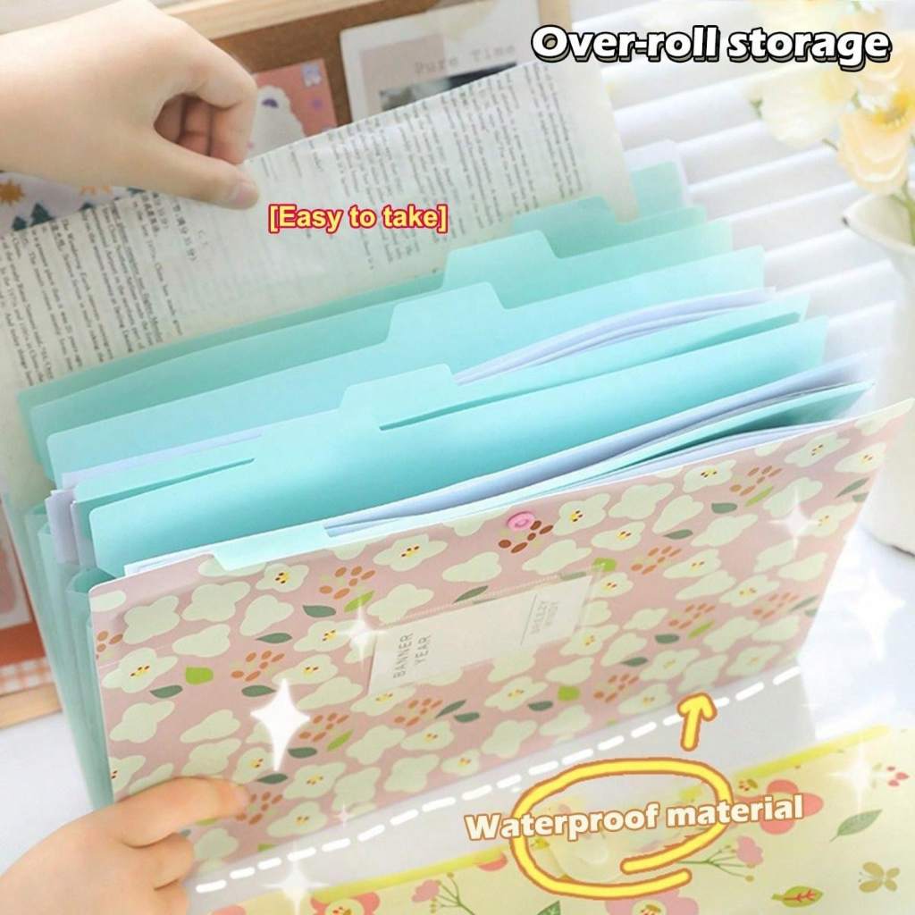 A4 Large Capacity Storage Folder Easy to Take and Find Folder 7 Colors ...