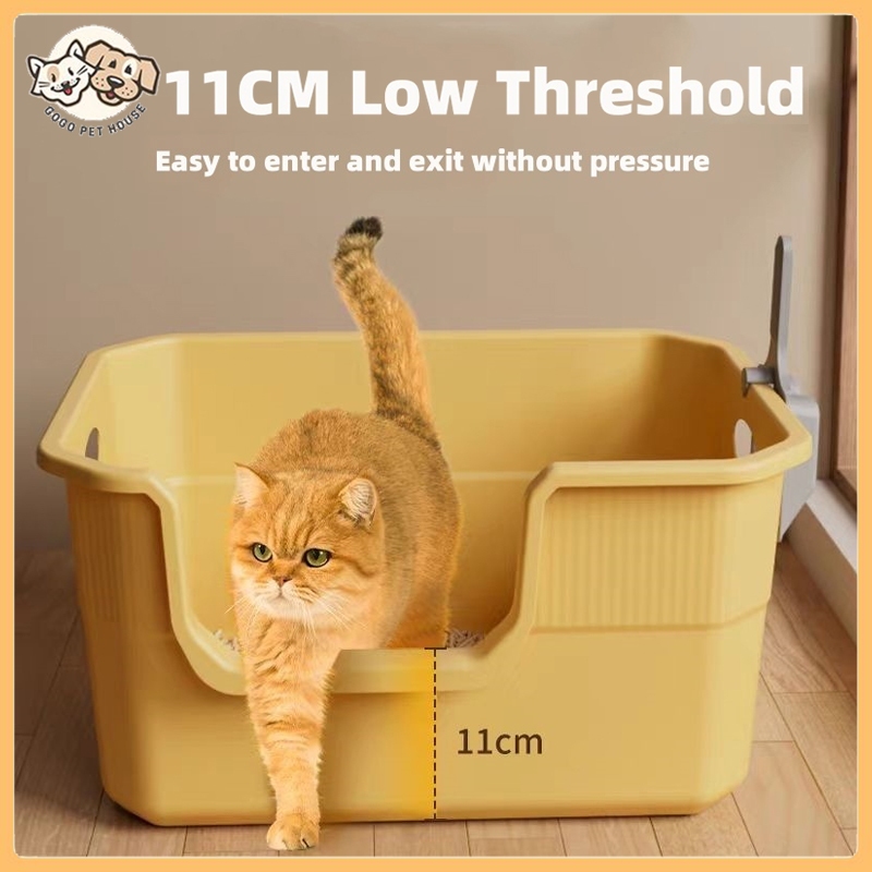 Giant Pulley Cat Litter Box Splash Proof Cat Toilet Open Cat Litter Box