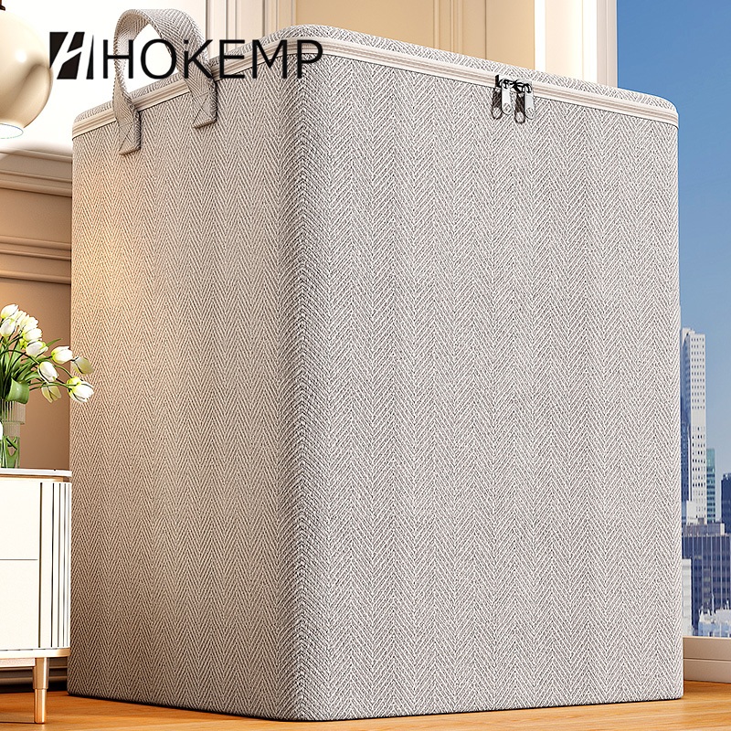 HOKEMP 220L Large Foldable Clothes Organizer Box Portable Storage Bag ...