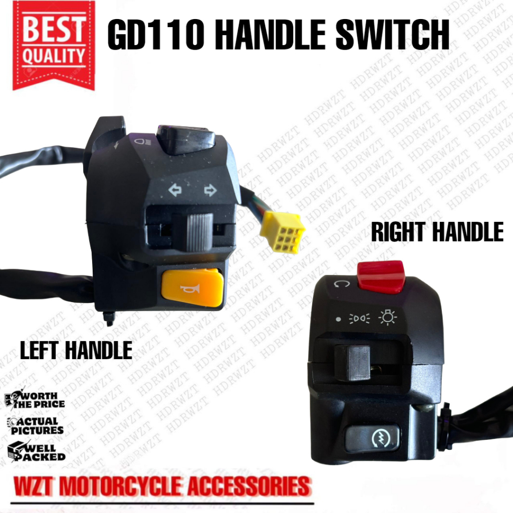 WZT LEFT & RIGHT HANDLE SWITCH FOR SUZUKI GD110 / GD 110 MOTORCYCLE ...