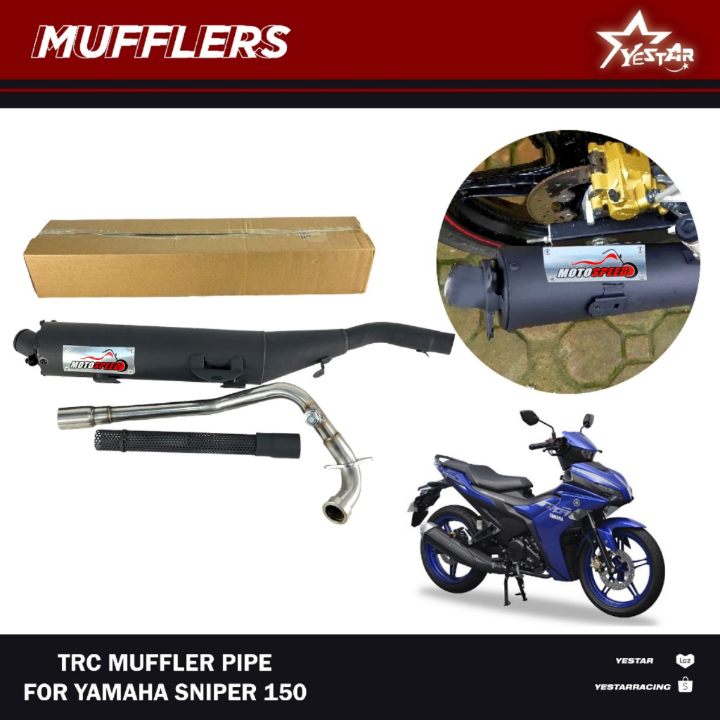 Yestar Racing Muffler Exhaust Pipe With Elbow Yamaha Sniper150 ...