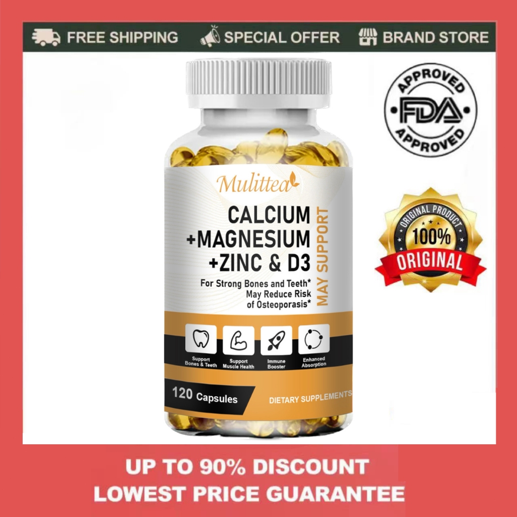 Calcium Magnesium Zinc Capsules with Vitamind3 for Strong Bones & Teeth ...