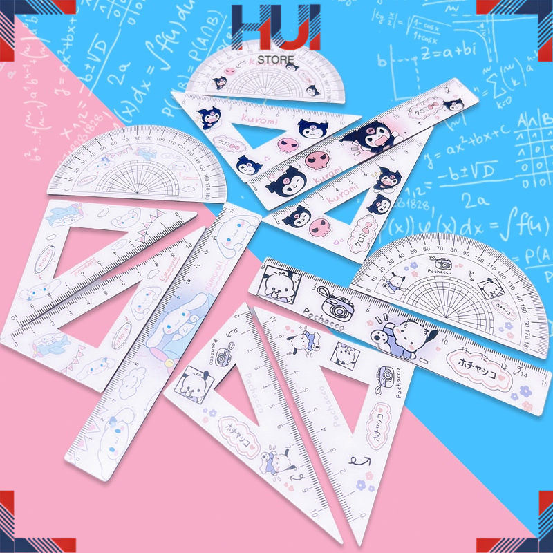 Sanrio Acrylic Ruler Student StationeryPochacco MeasuringRuler Set ...