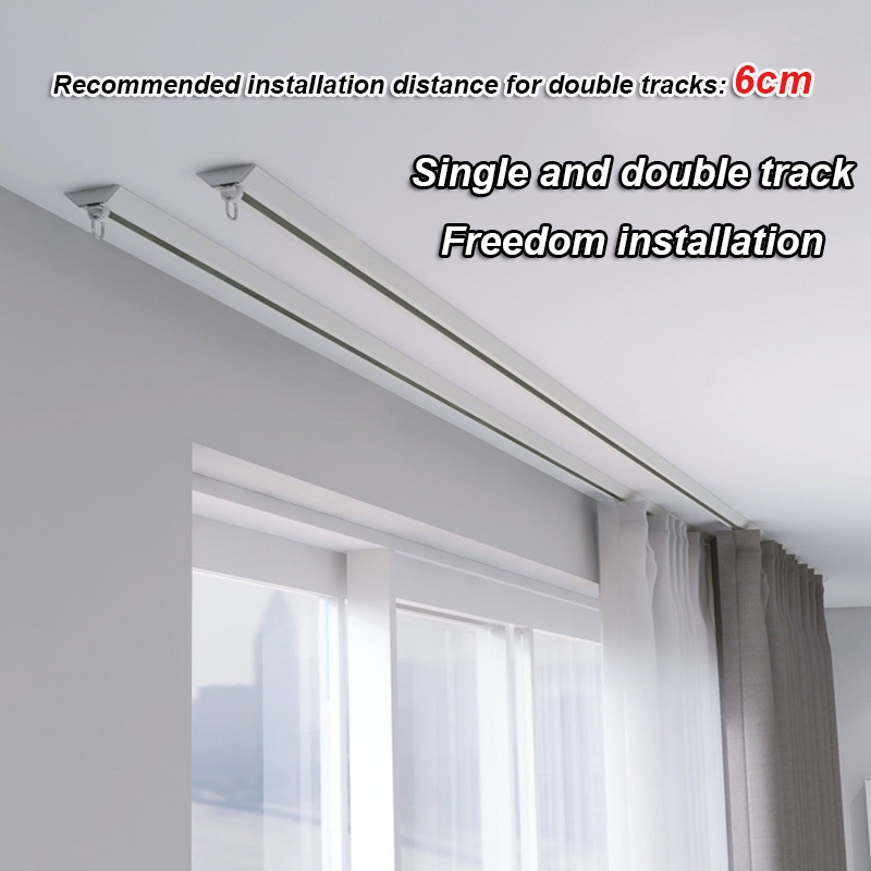 Curtain track top-mounted silent slide rail V-shaped ultra-thin track ...
