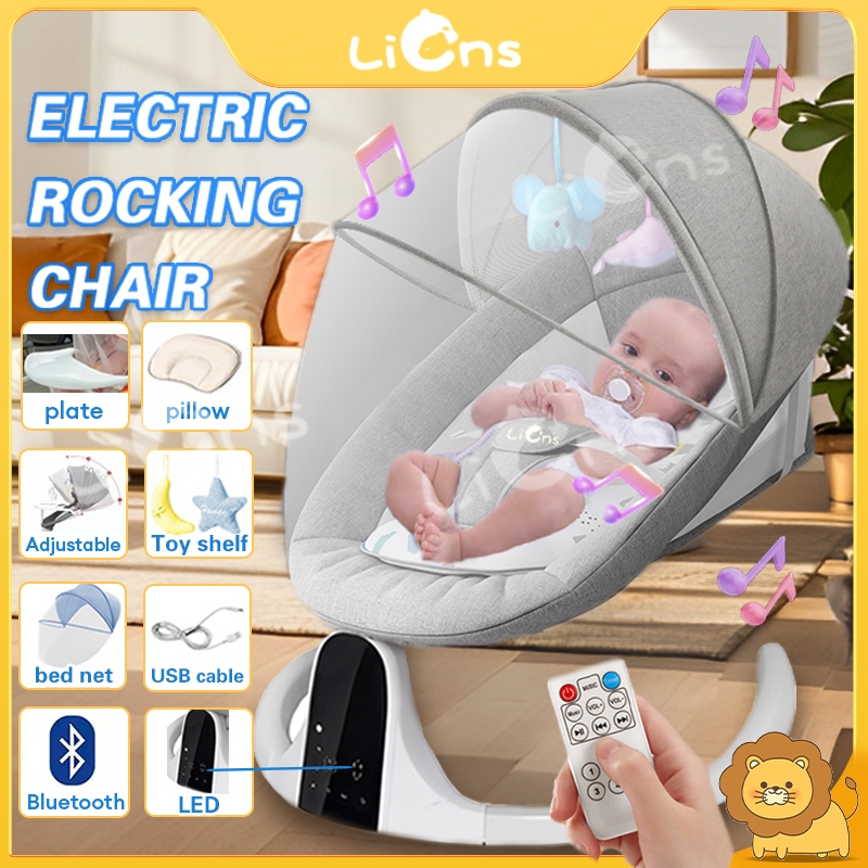 Baby Electric Rocking Chair Intelligent Bluetooth Baby Electric Cradle ...