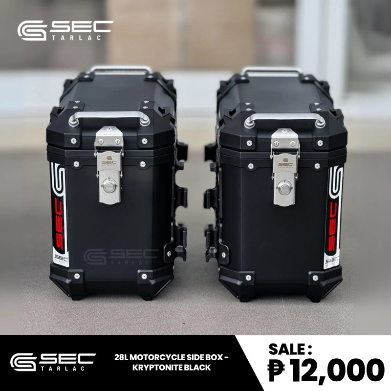 SEC KRYPTONITE SIDE PANNIERS 28L HARD PLASTIC SIDE BOX | Shopee Philippines