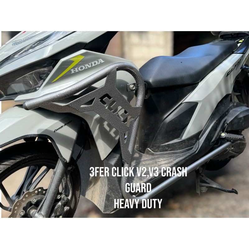 3FER CRASH GUARD FOR CLICK V2,V3 V4 ,powder coated finish HEAVY DUTY ...