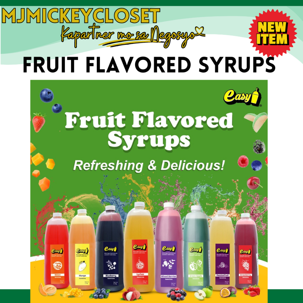 Easy Brand Flavored Syrups For Fruit Soda, Milktea Fruit Tea Shave Ice ...