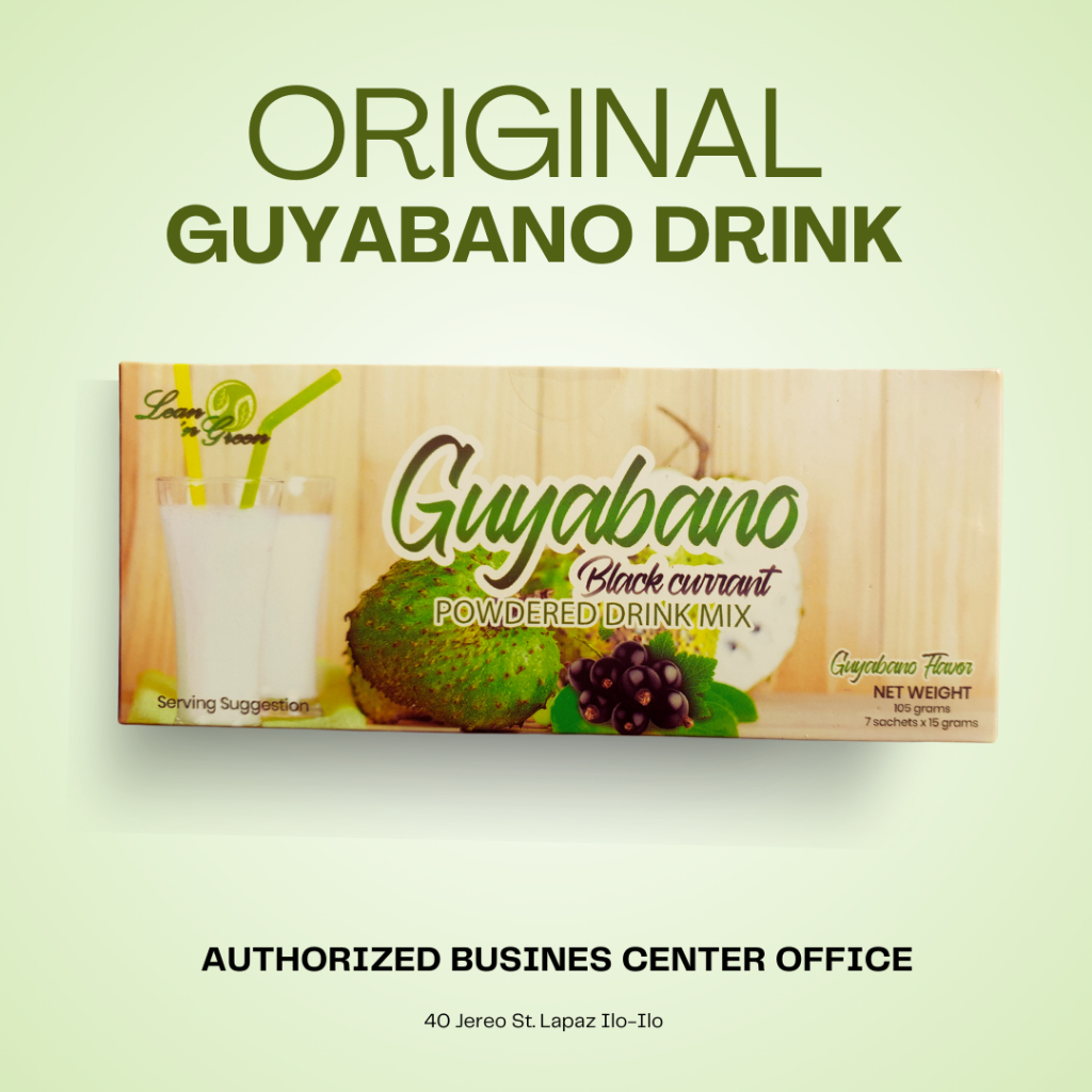 Lean'n Green Guyabano Black Currant Powdered Drink Mix Juice w/Blood