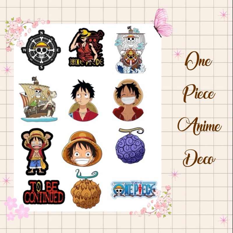 One Piece Waterproof Laminated Deco Sticker Pack Die-cut | Shopee ...