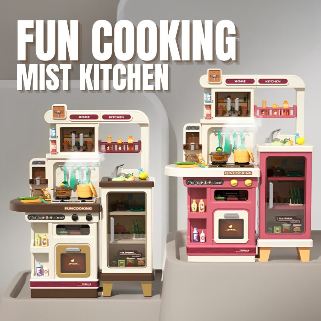BYJ Fun Cooking Mist Kitchen Real Water Cooking Pretend with Lights and ...
