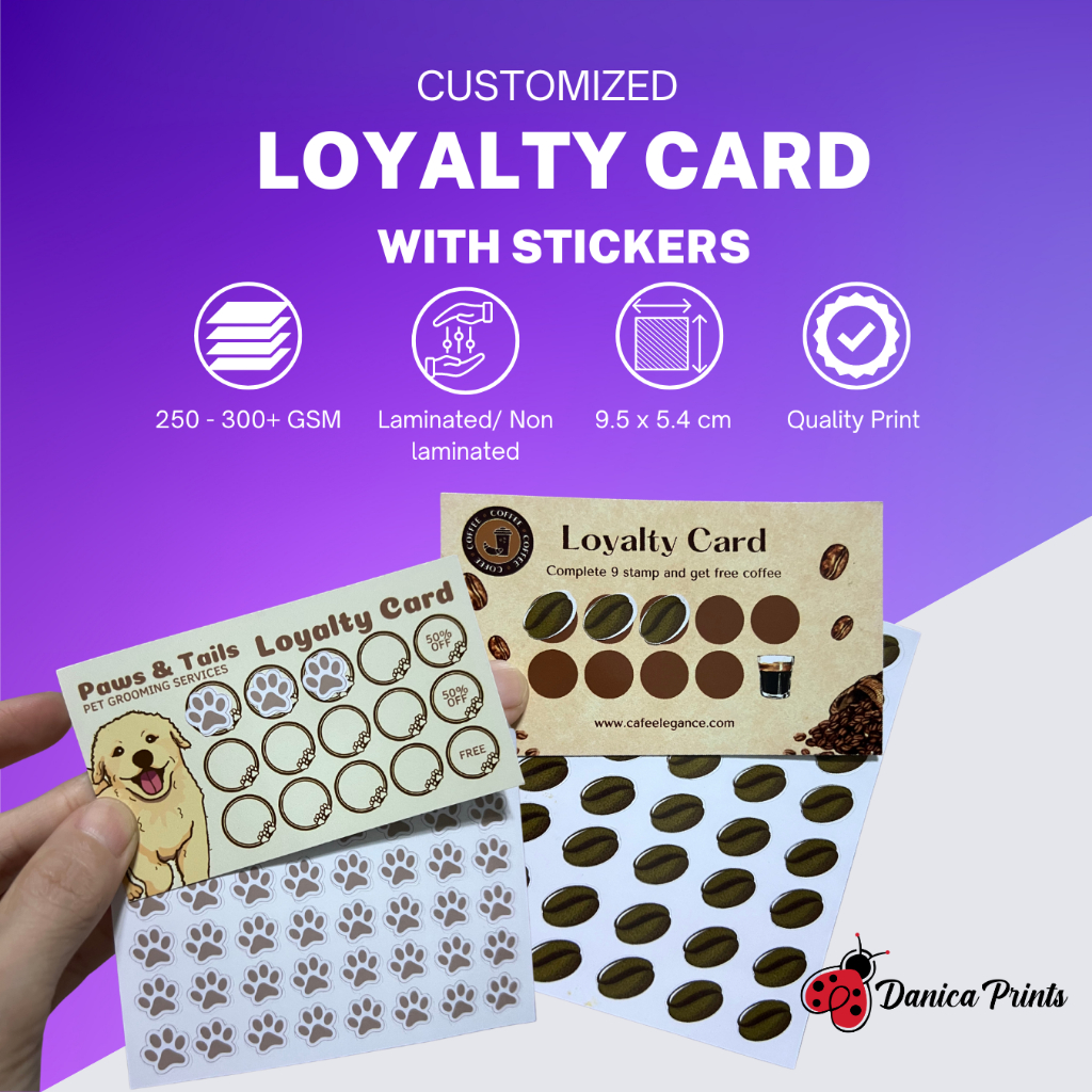 [Custom] Loyalty Cards with Stickers Set for Businesses | Shopee ...