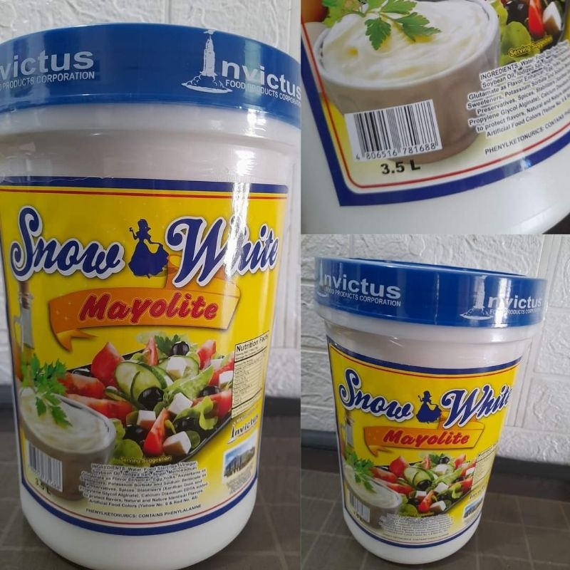 MAYOLITE SNOW WHITE MAYONNAISE INVICTUS 3.5 L Shopee Philippines