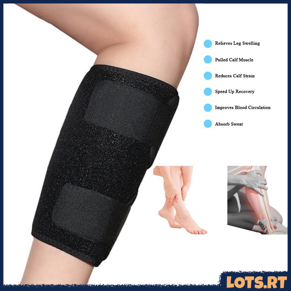 Calf Brace Adjustable Shin Splint Support Sleeve Leg Compression Wrap ...