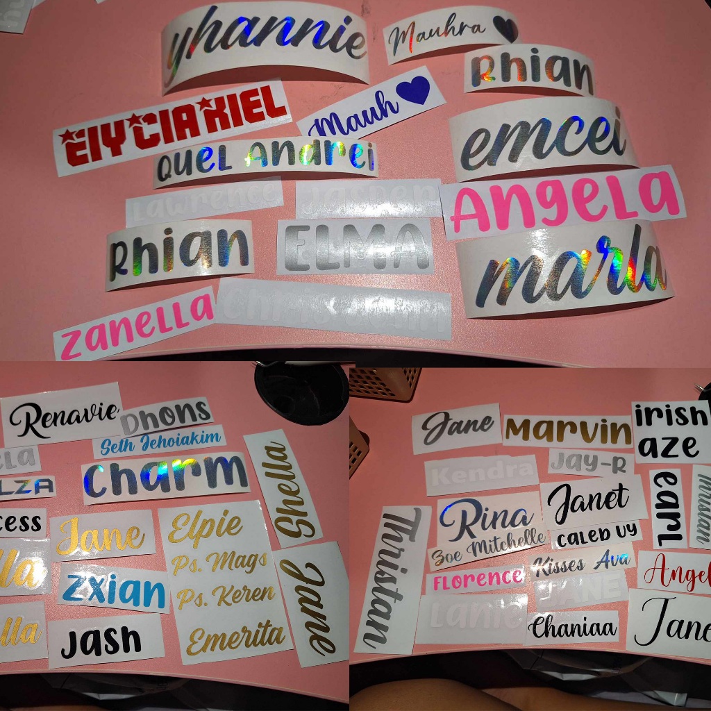 Customize Text Name Decal Stickers Waterproof for Motors, Tumbler ...