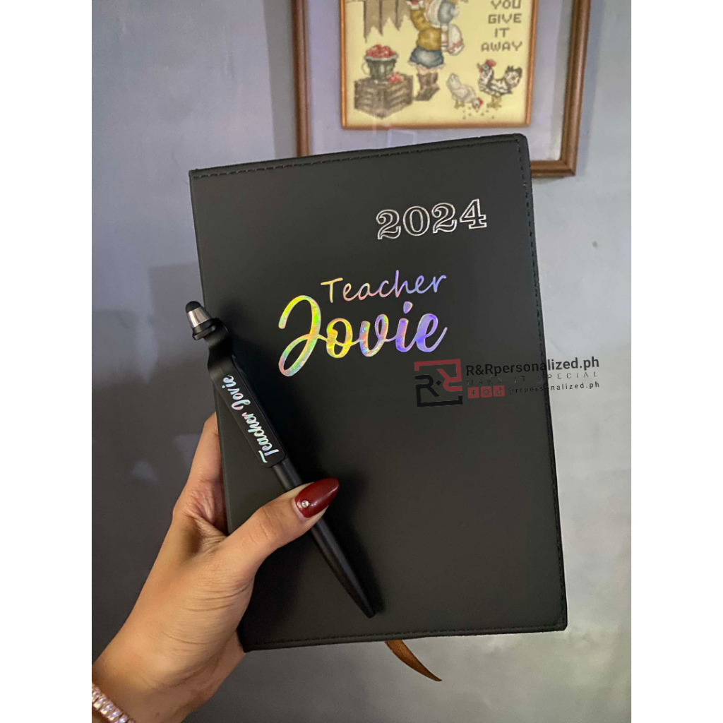 PERSONALIZED 2024 PLANNER + PEN teachers day gift Shopee Philippines